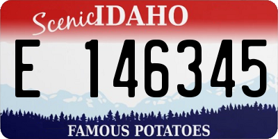 ID license plate E146345