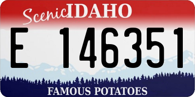 ID license plate E146351