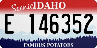 ID license plate E146352