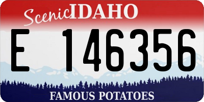ID license plate E146356