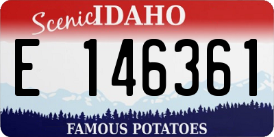 ID license plate E146361