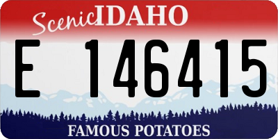 ID license plate E146415
