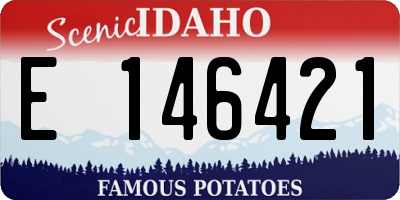 ID license plate E146421
