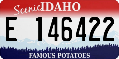 ID license plate E146422