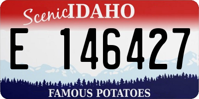ID license plate E146427