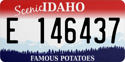 ID license plate E146437