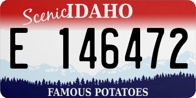 ID license plate E146472