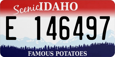 ID license plate E146497