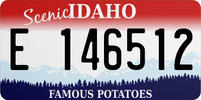 ID license plate E146512