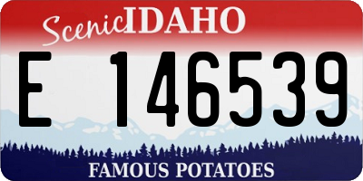 ID license plate E146539