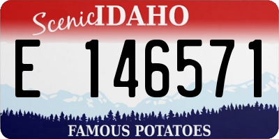 ID license plate E146571