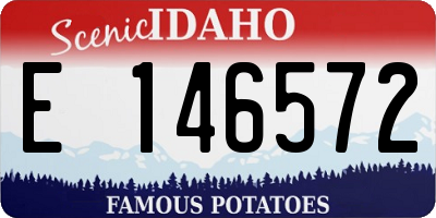 ID license plate E146572
