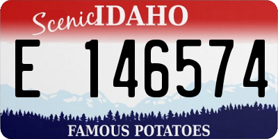 ID license plate E146574