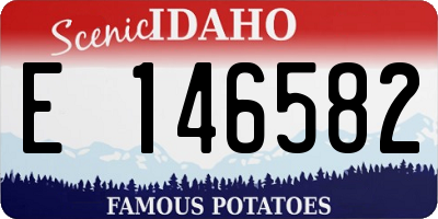 ID license plate E146582