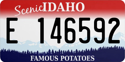 ID license plate E146592