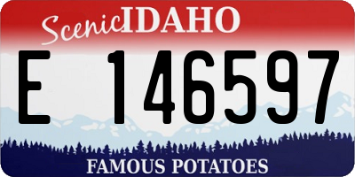 ID license plate E146597