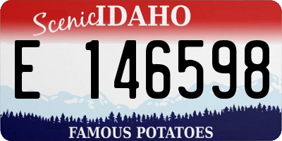 ID license plate E146598