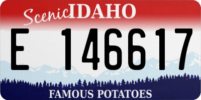 ID license plate E146617