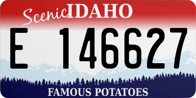 ID license plate E146627
