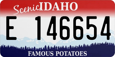 ID license plate E146654