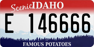 ID license plate E146666