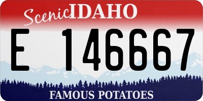 ID license plate E146667