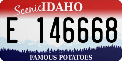 ID license plate E146668