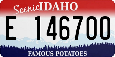 ID license plate E146700