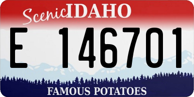 ID license plate E146701