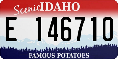 ID license plate E146710