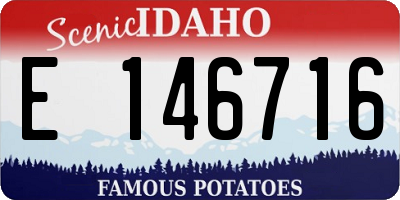 ID license plate E146716