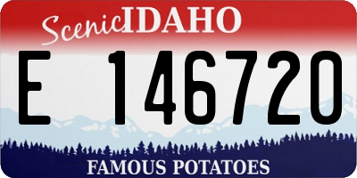 ID license plate E146720