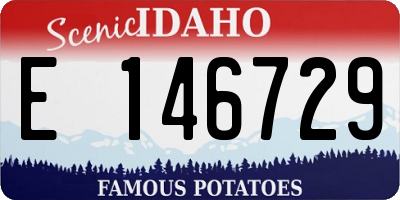 ID license plate E146729