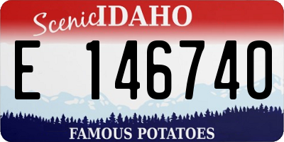 ID license plate E146740