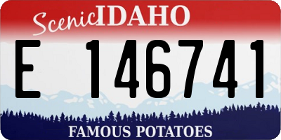 ID license plate E146741