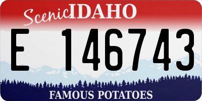 ID license plate E146743