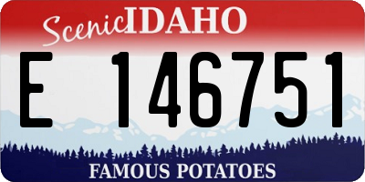 ID license plate E146751