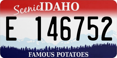 ID license plate E146752