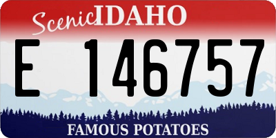 ID license plate E146757