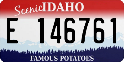 ID license plate E146761