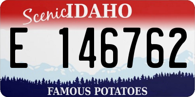ID license plate E146762