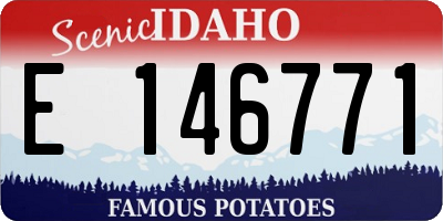 ID license plate E146771