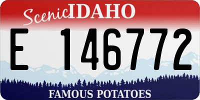 ID license plate E146772