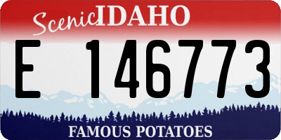 ID license plate E146773