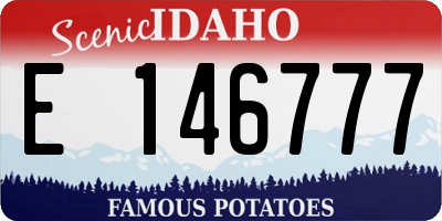 ID license plate E146777