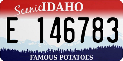 ID license plate E146783