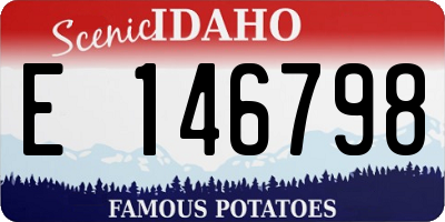 ID license plate E146798