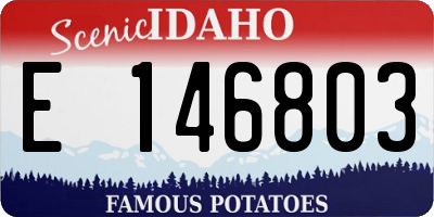 ID license plate E146803