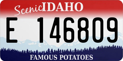ID license plate E146809