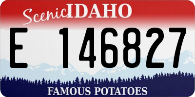 ID license plate E146827